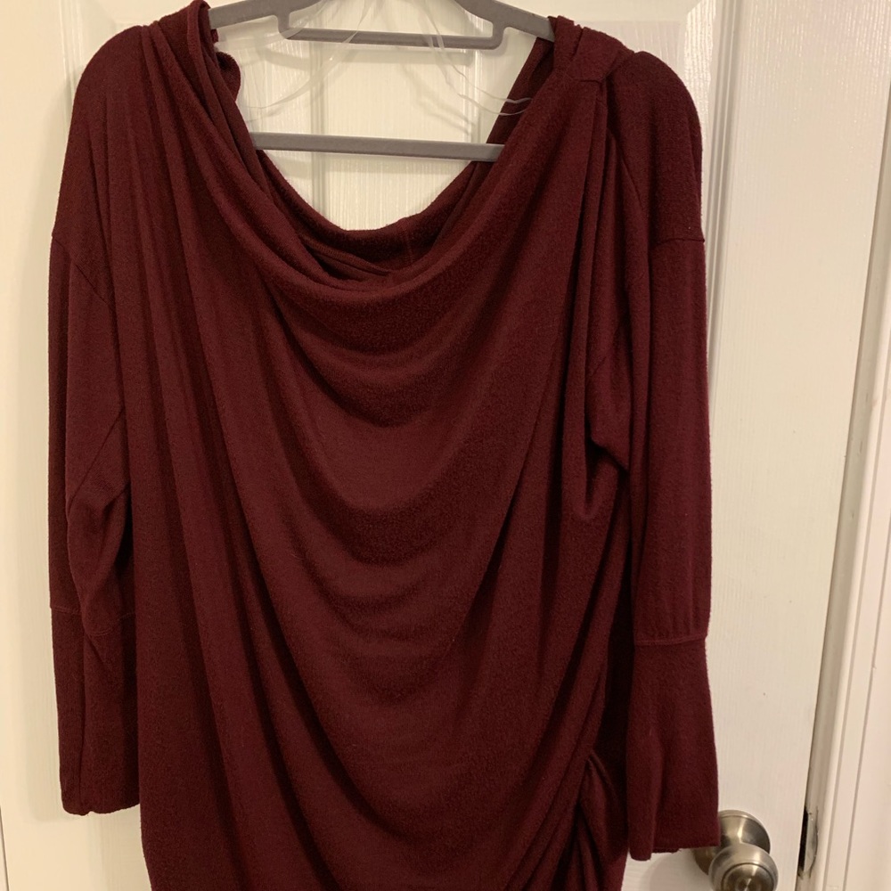 Off the Shoulder Wine Tunic